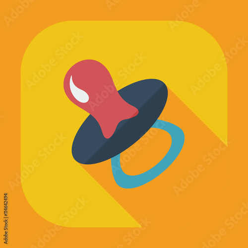 Flat modern design with shadow icons soother