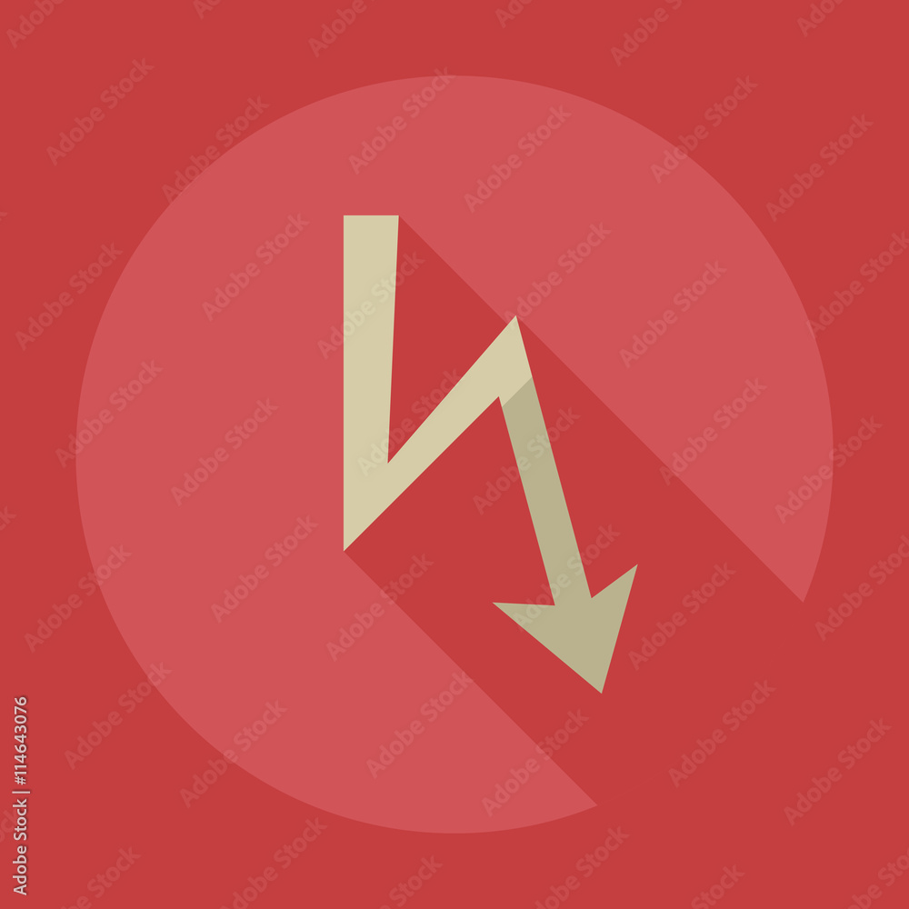 Flat modern design with shadow icons warning Flat modern design with shadow icons warning