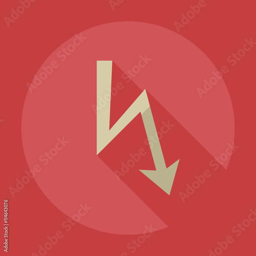 Flat modern design with shadow icons warning  photo