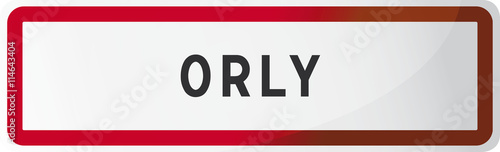 Panneau Orly - Ville du Val-de-Marne -  94 - Ile de France