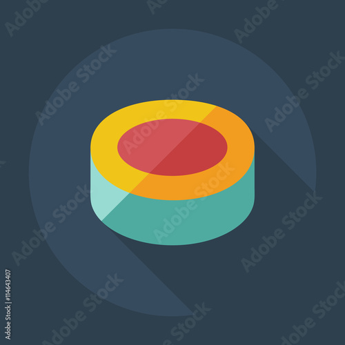 Flat modern design with shadow icons Japanese sushi