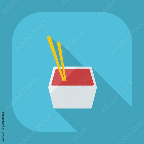 Flat modern design with shadow icons Japanese sushi