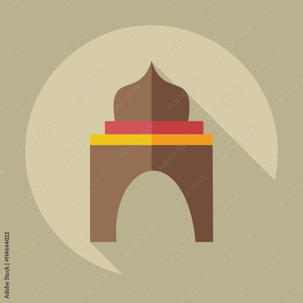 Flat modern design with shadow icons mosque Flat modern design with shadow icons mosque