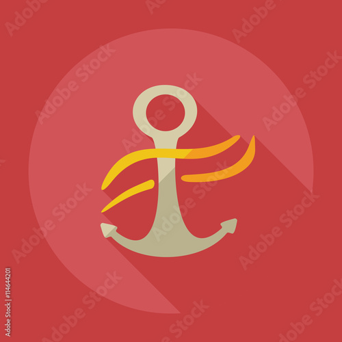 Flat modern design with shadow icons anchor