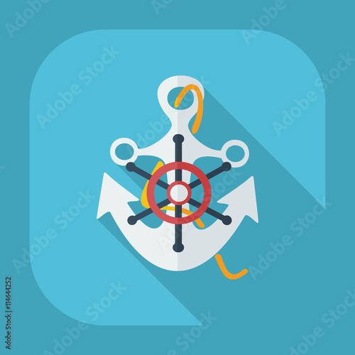 Flat modern design with shadow icons anchor
