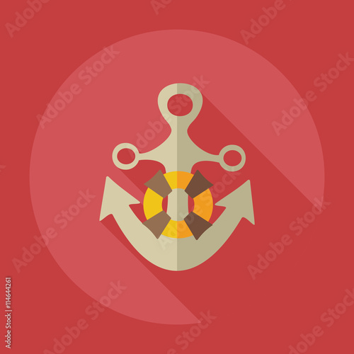 Flat modern design with shadow icons anchor