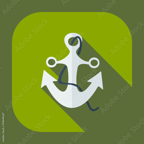 Flat modern design with shadow icons anchor