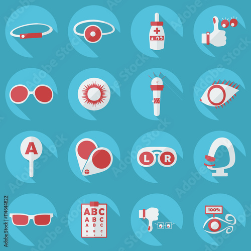 Flat modern design with shadow icon optics