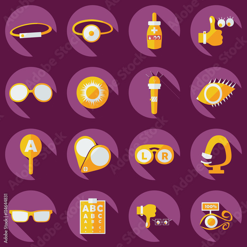 Flat modern design with shadow icon optics