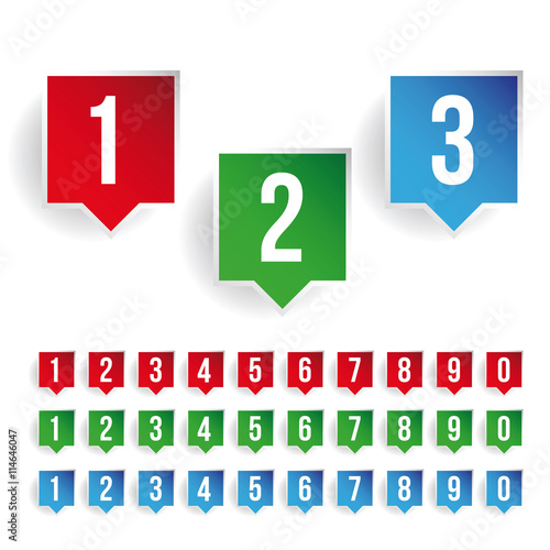 Pin Marker number set