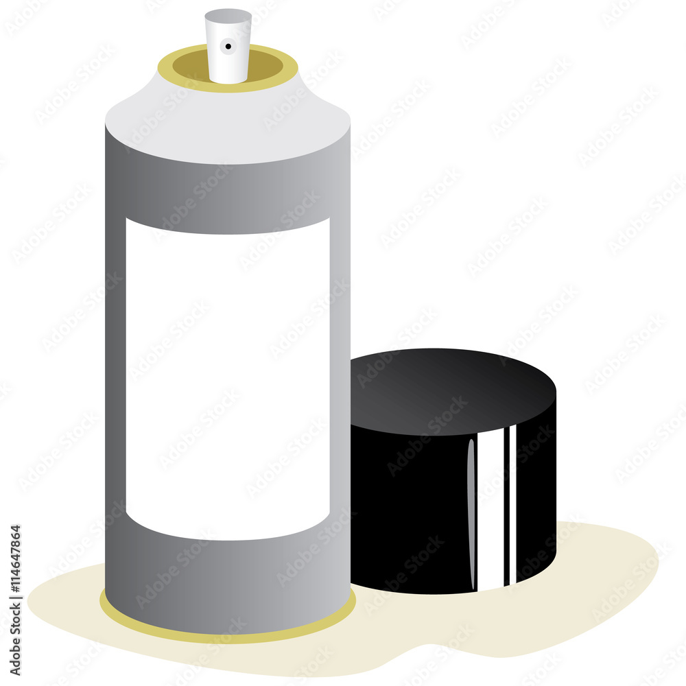 Illustration of an aerosol spray can Illustration of an aerosol spray can