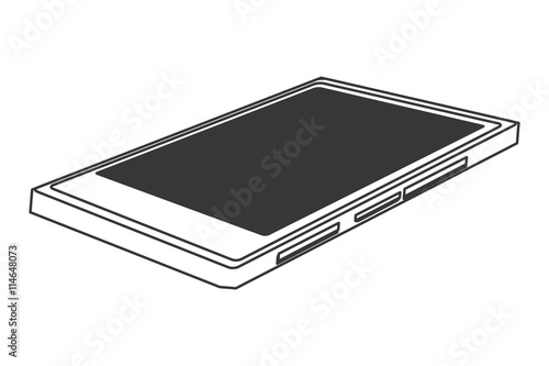single cellphone lying down icon