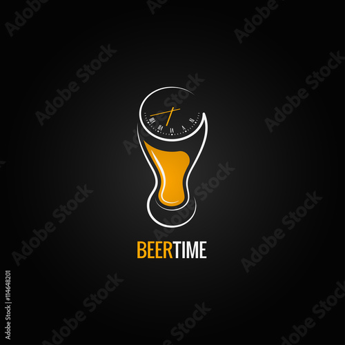 beer glass party time concept design background