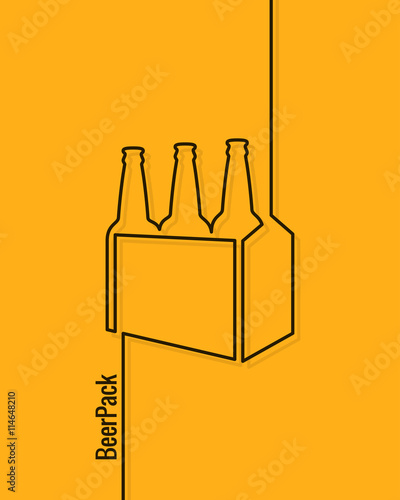 pack of beer bottles concept design background