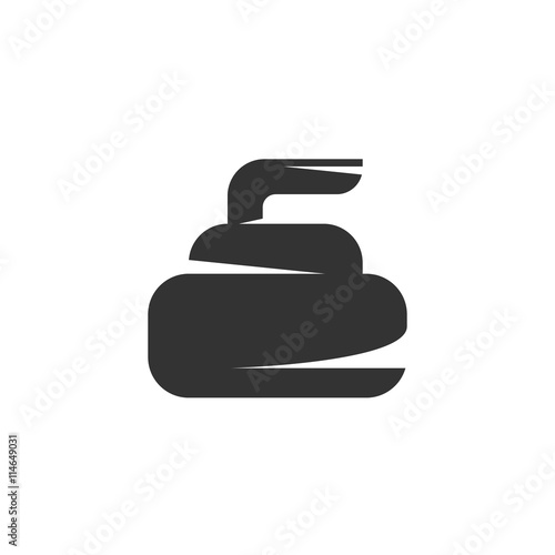 Vector Curling icon isolated on a white background