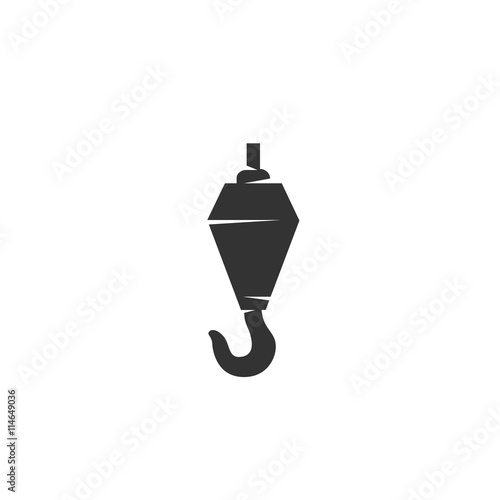 Crane hook icon isolated on a white background