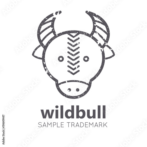 Animal icon with bullock