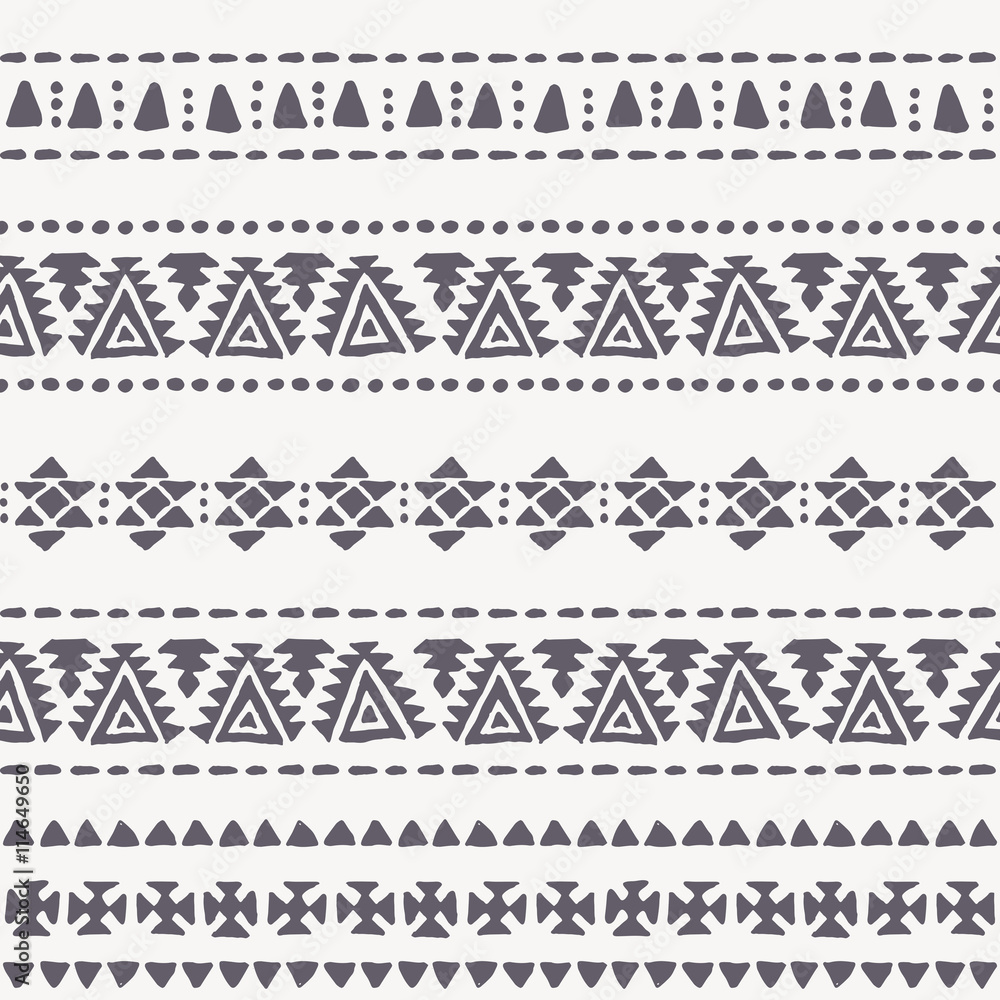 Tribal seamless background with round geometric ornament Tribal seamless background with round geometric ornament