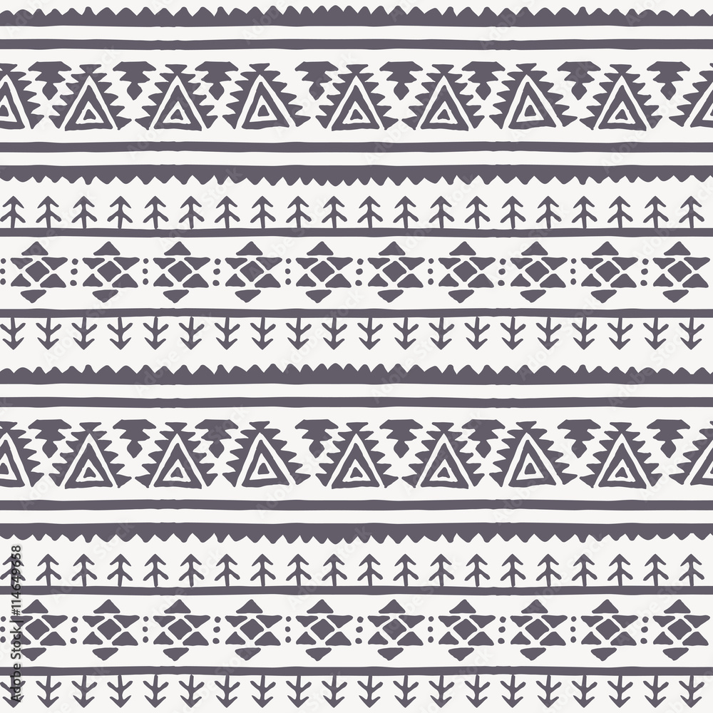 Tribal seamless background with round geometric ornament Tribal seamless background with round geometric ornament