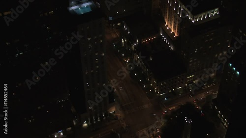 Time lapse Chicago at Night traffic from the hancock building photo
