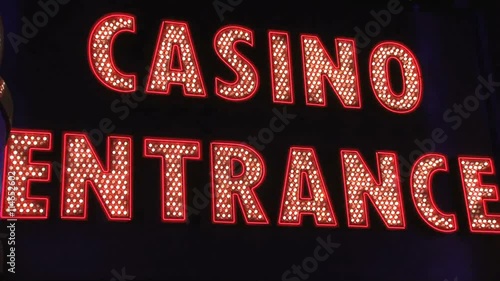 Casino entrance Las Vegas at night