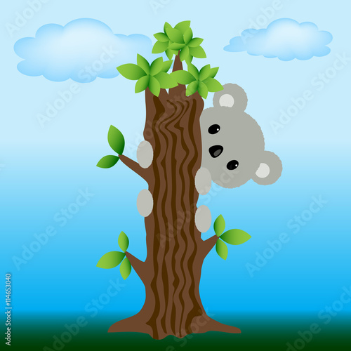 animal koala cartoon theme elements.. photo