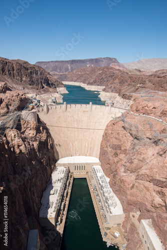 Photography Hoover Dam from the Mike O'Callaghan–Pat Tillman Memorial Bridge