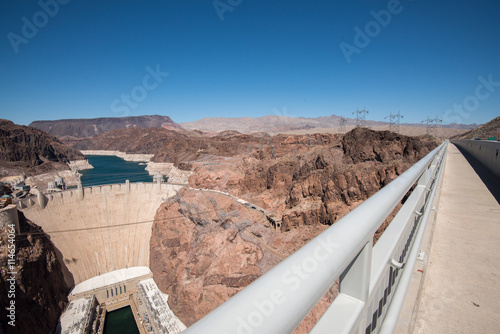 Photography Hoover Dam from the Mike O'Callaghan–Pat Tillman Memorial Bridge
