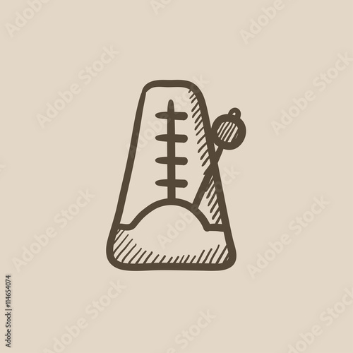 Metronome sketch icon.