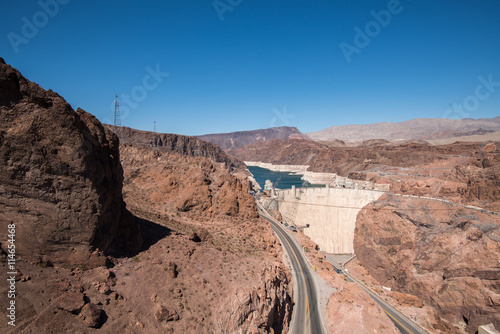 Photography Hoover Dam from the Mike O'Callaghan–Pat Tillman Memorial Bridge