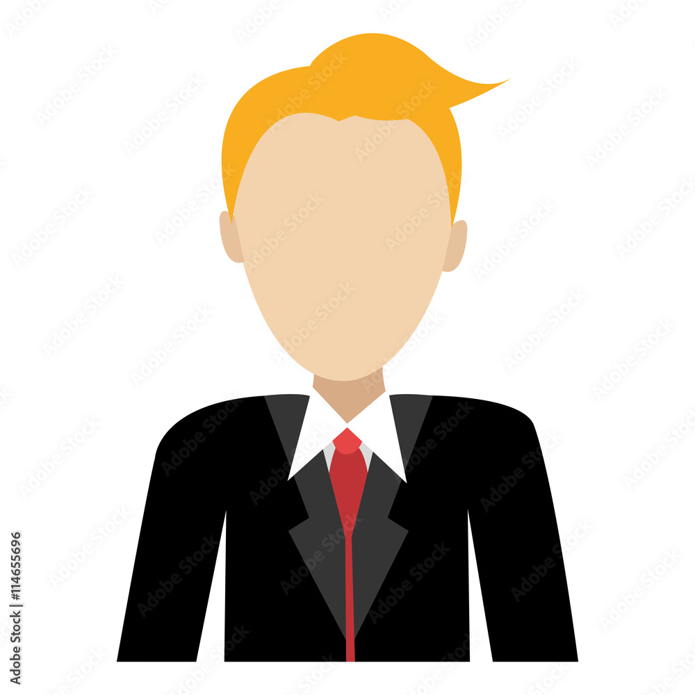 business avatar man wearing black suit and red tie front view over isolated background,vector illustration business avatar man wearing black suit and red tie front view over isolated background,vector illustration