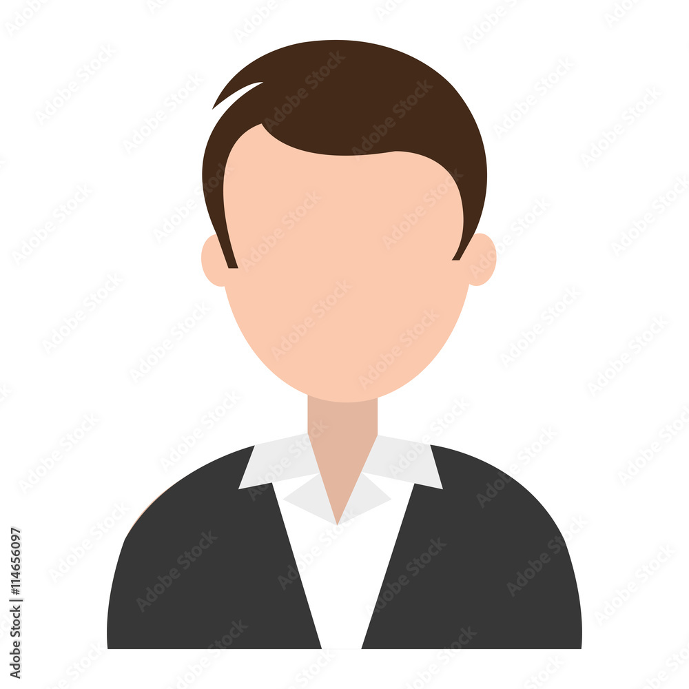 business avatar man wearing black suit front view over isolated background,vector illustration business avatar man wearing black suit front view over isolated background,vector illustration