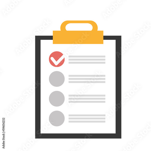 black table and yellow holder  with white paper and grey stripes over isolated background, commerce concept, vector illustration  