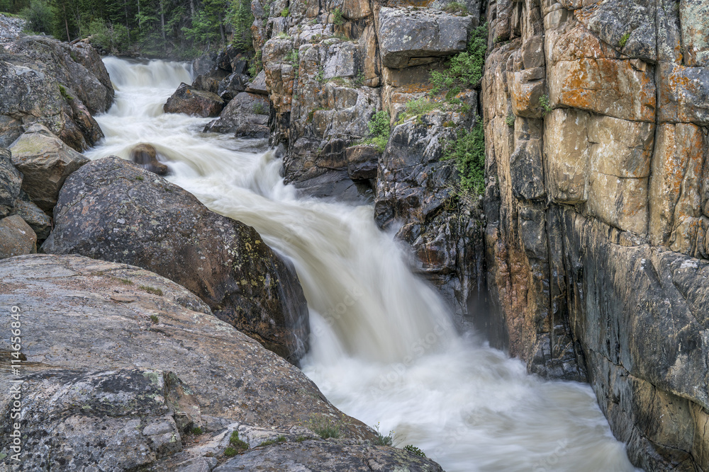 Obraz premium Poudre Falls at high water
