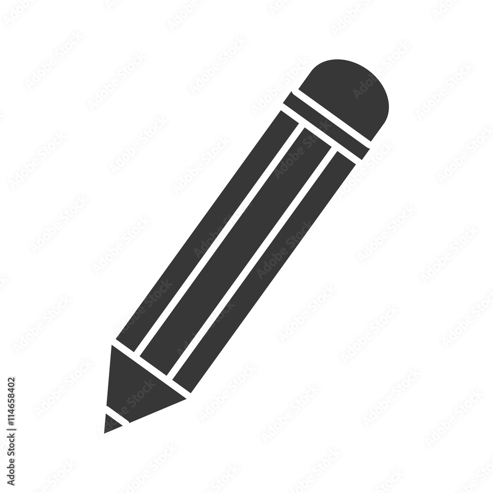black pencil side view over isolated background, vector illustration black pencil side view over isolated background, vector illustration