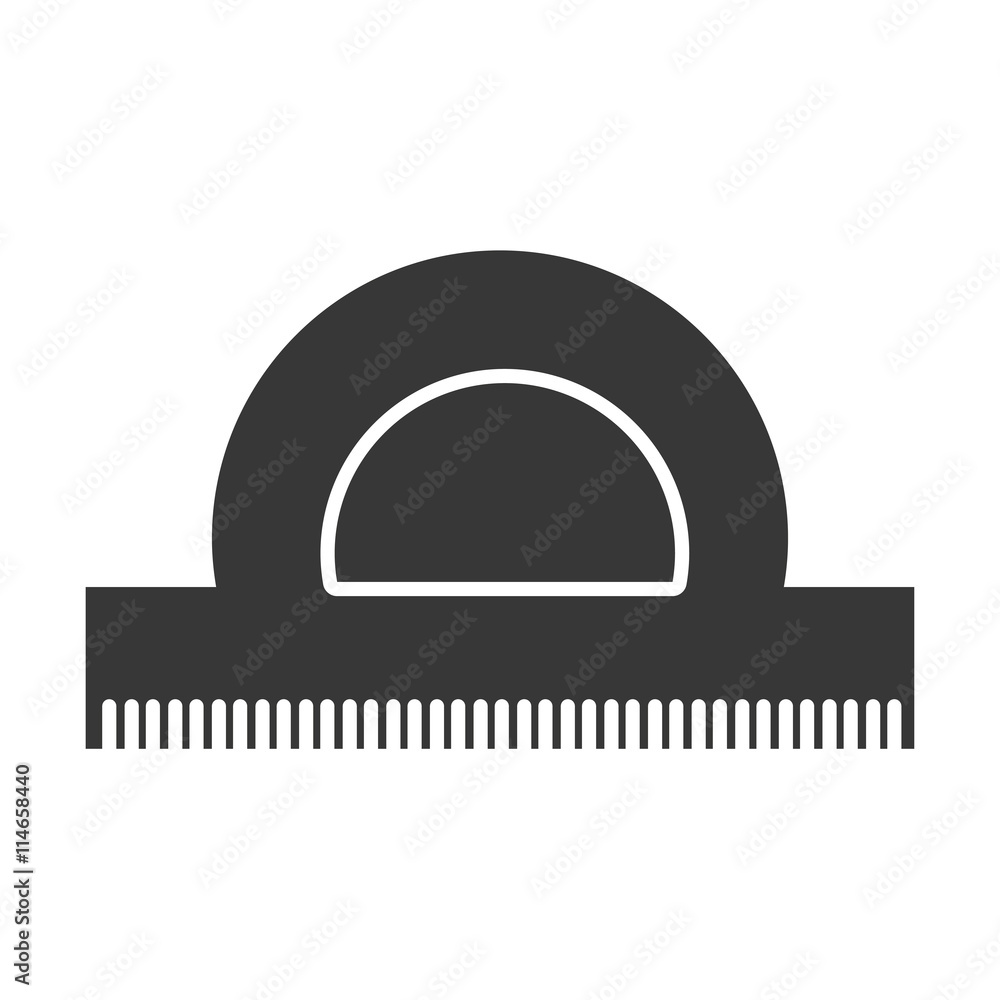 black school rule front view over isolated background, vector illustration black school rule front view over isolated background, vector illustration