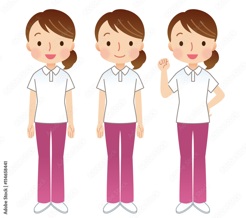 女性スタッフ　表情セット