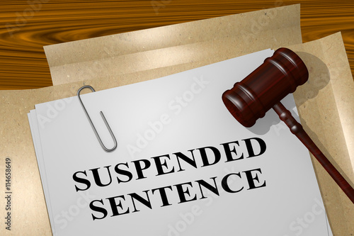 Canvas Print Suspended Sentence legal concept