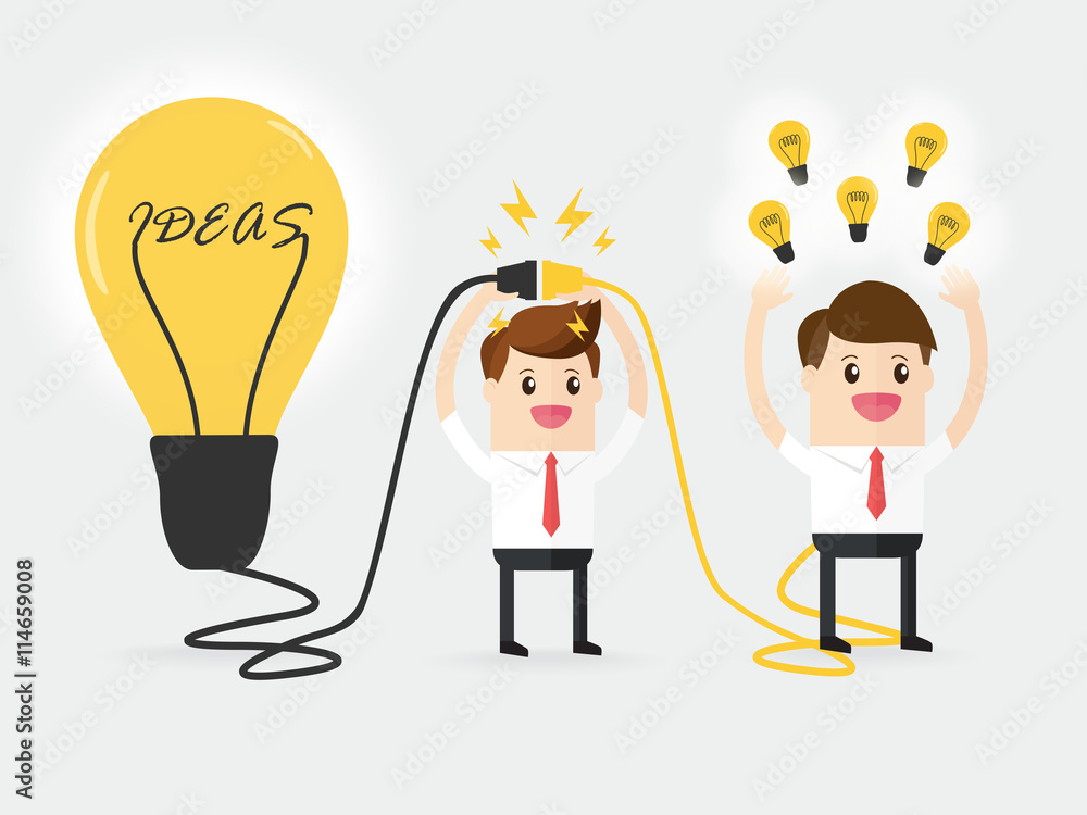 businessman connecting brain coworker with powerful ideas interactions concept best teamwork businessman connecting brain coworker with powerful ideas interactions concept best teamwork