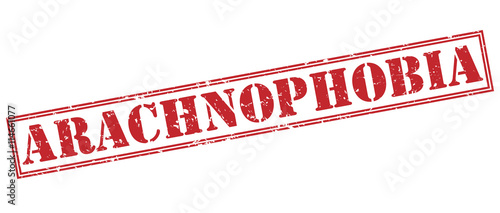 Billede på lærred arachnophobia red stamp on white background