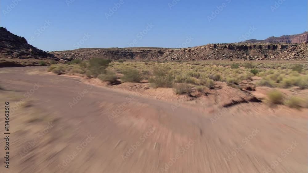Fast flight over Oljeto Wash in Arizona Fast flight over Oljeto Wash in Arizona