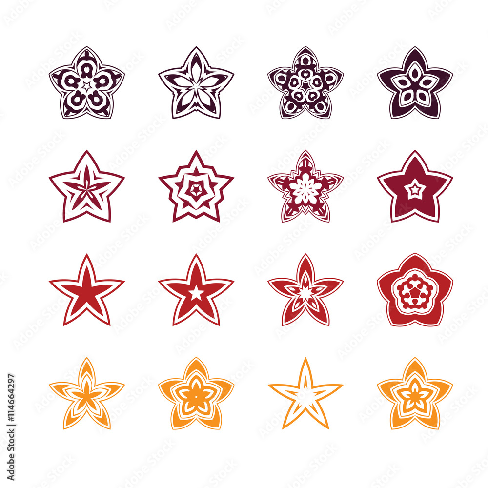 star icon design set star icon design set