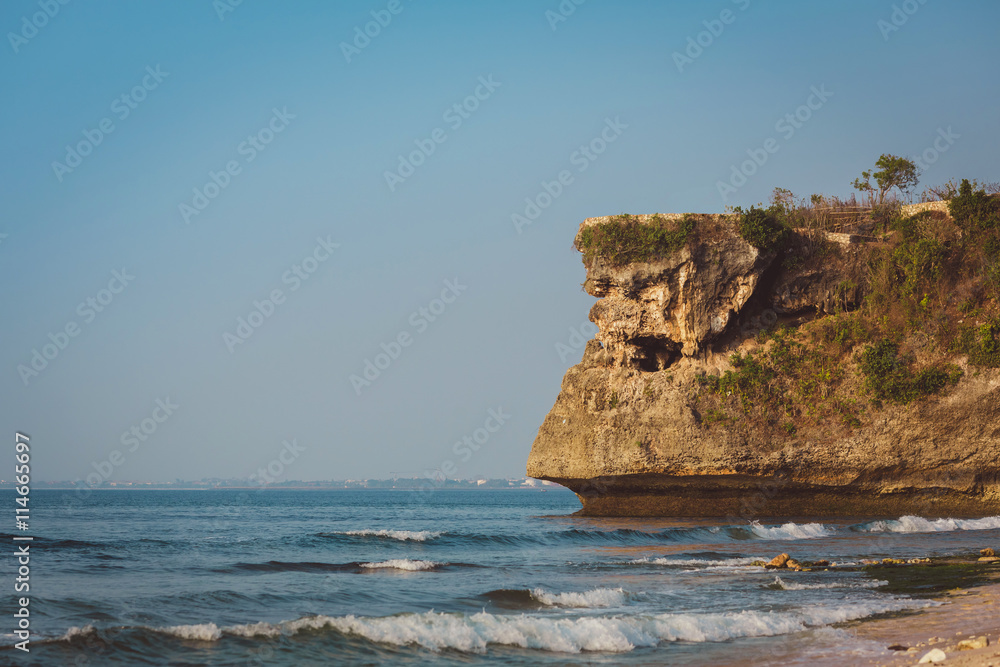 Cliff in the beach, Bali, Indonesia