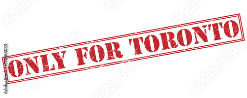 Photography only for toronto red stamp on white background