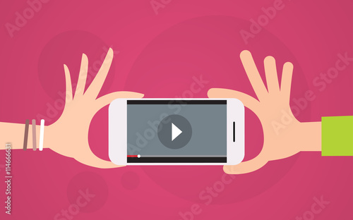 Video Blog Hand Hold Cell Smart Phone Player