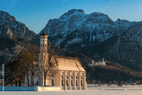 St. Coloman church together with the Neuschwanstein castle photo