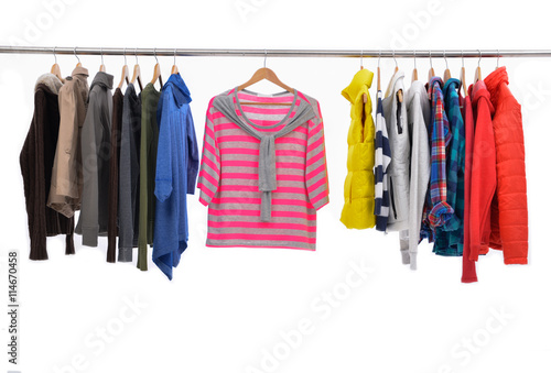 colorful shirt clothes on a hanger