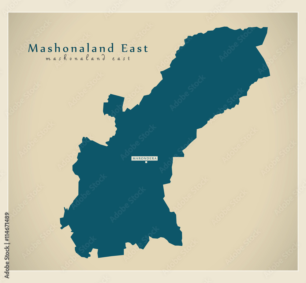 Modern Map - Mashonaland East ZW