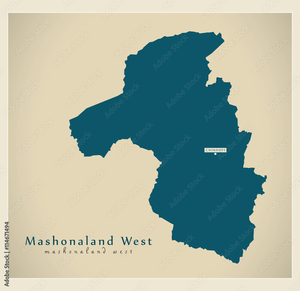 Modern Map - Mashonaland West ZW