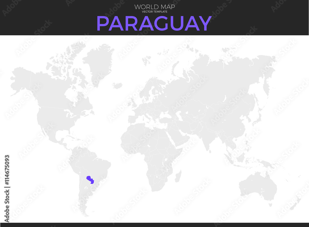 Republic of Paraguay Location Map Republic of Paraguay Location Map